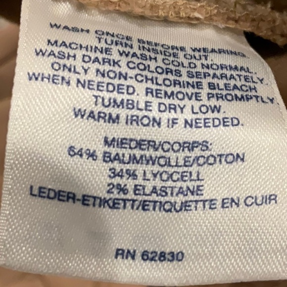 Woman Lands End Mid-Rise Slim Straight Leg Colored Denim Jeans in French Walnut - Picture 11 of 14